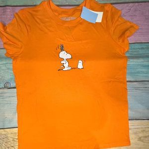 Peanuts Snoopy and Ghost Halloween Tee